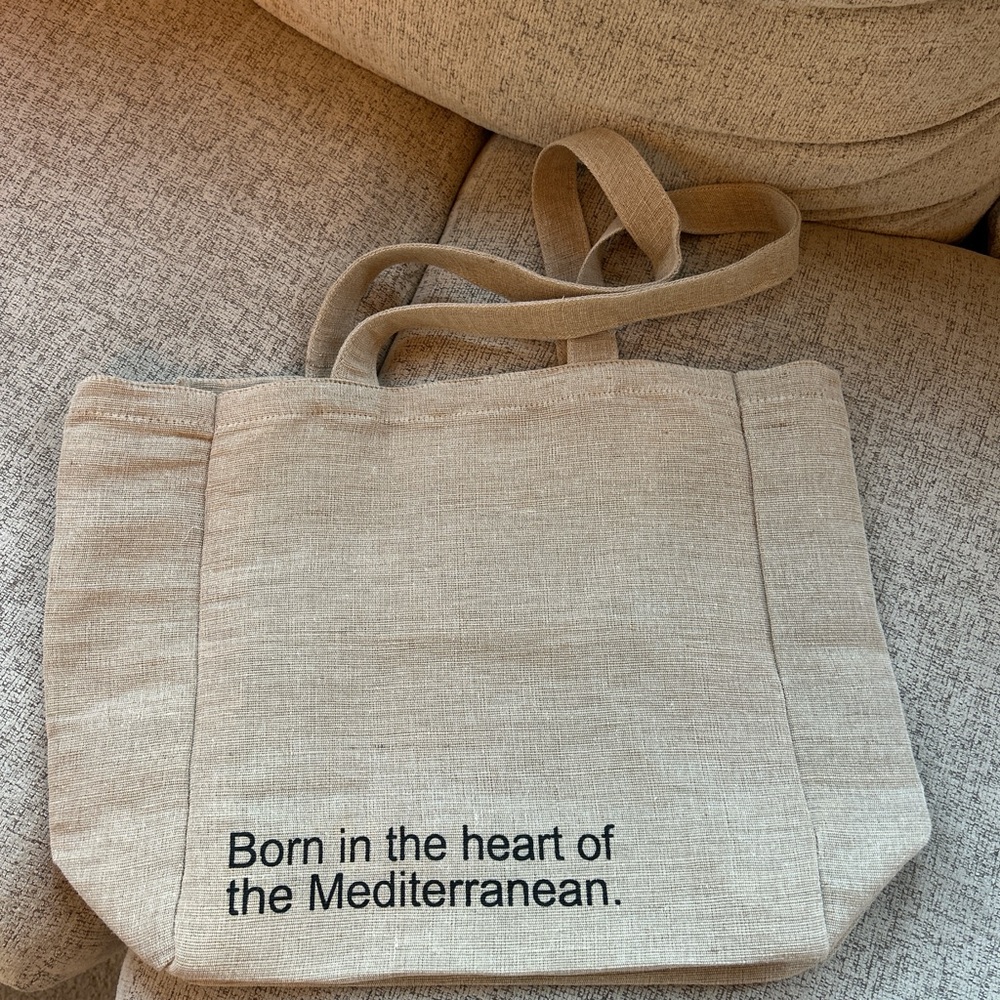 Beige Canvas Toni pons Tote Bag